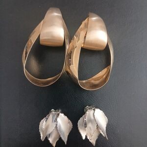 Elegant Gold and Silver Earrings Set